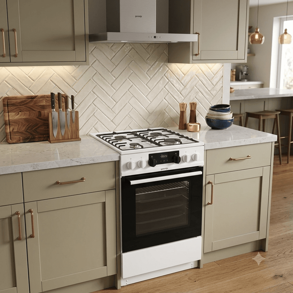 Gorenje 50 Gas/Varmluft, Vit