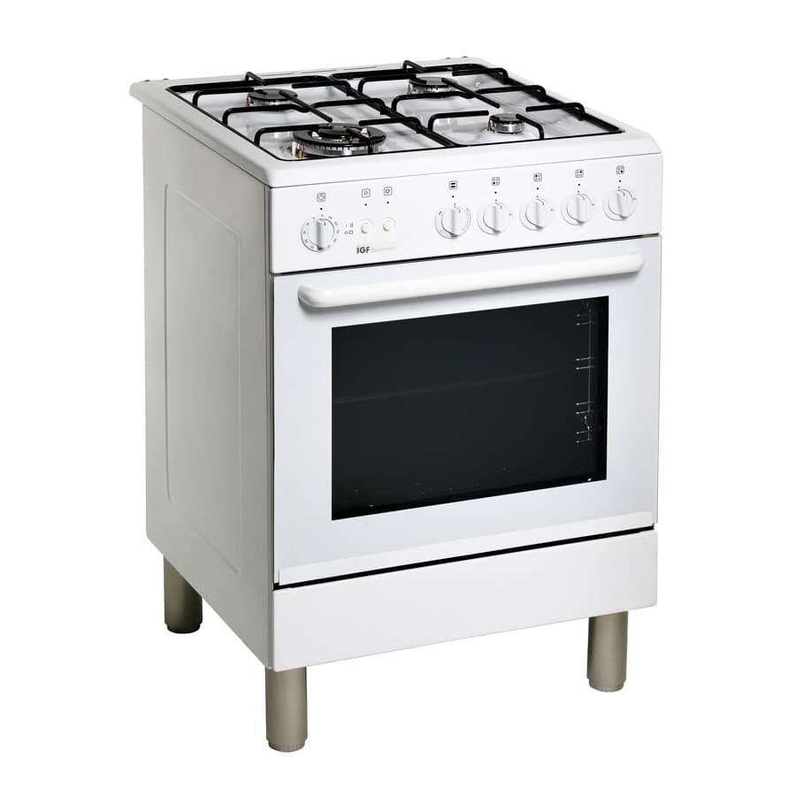 IGF Stockholm Vit Gasspis med gasugn och gasgrill