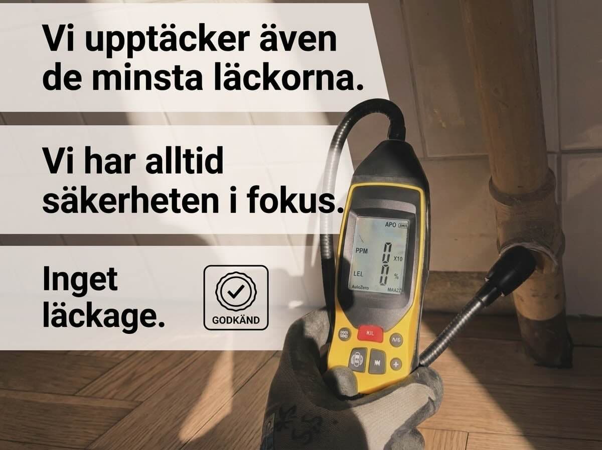 Läcksökning vid gasläcka